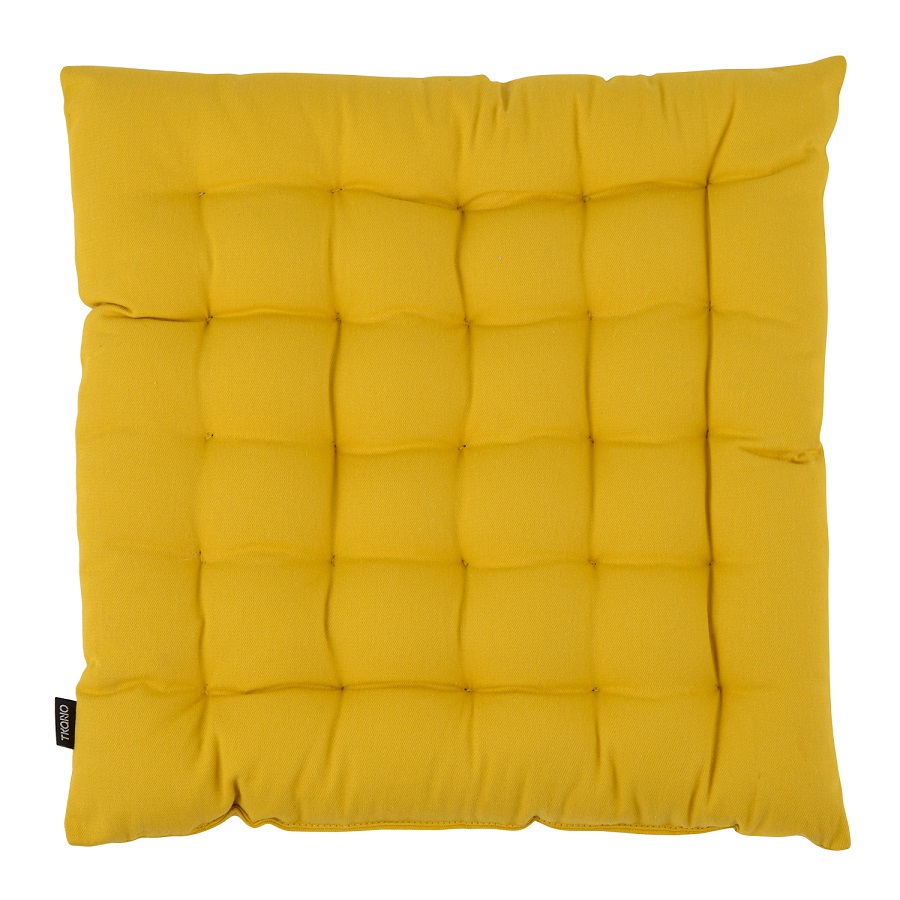 Подушка на стул Prairie Mustard, 40х40 см, Хлопок, Полиэстер, Tkano, Россия, Prairie