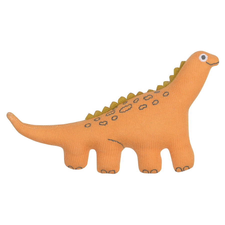Погремушка Tiny world Dinosaur Toto, 14х8 см, Хлопок, Полиэстер, Tkano, Россия