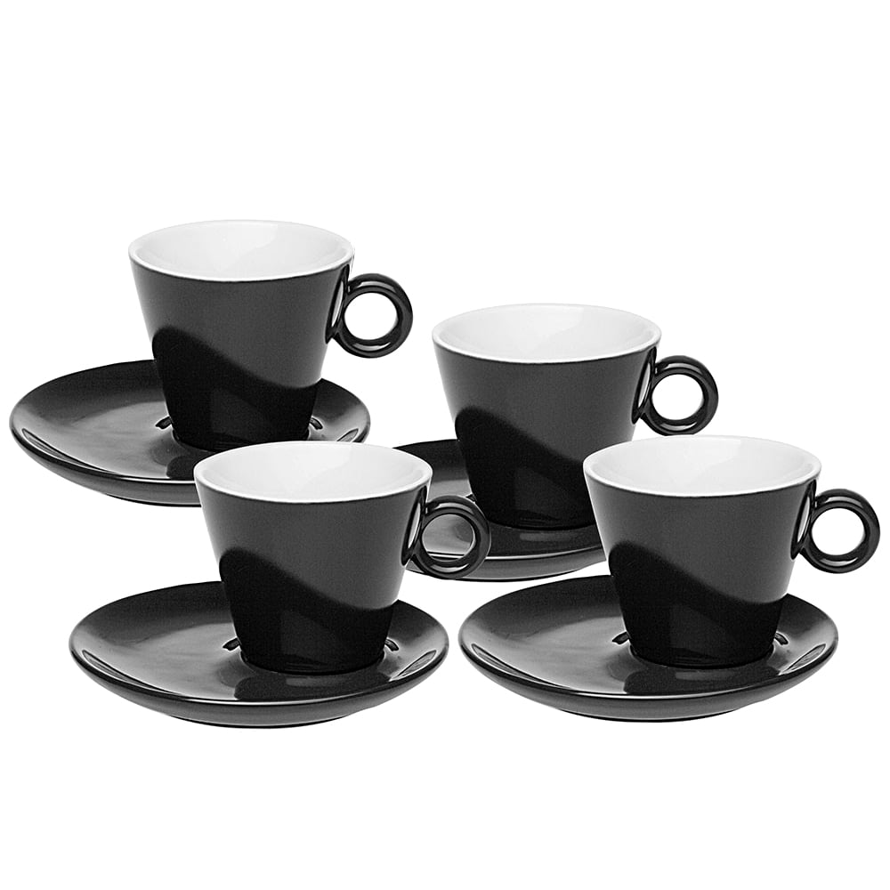 Подробнее о Набор чайных пар Elegant Black, 8 предм.