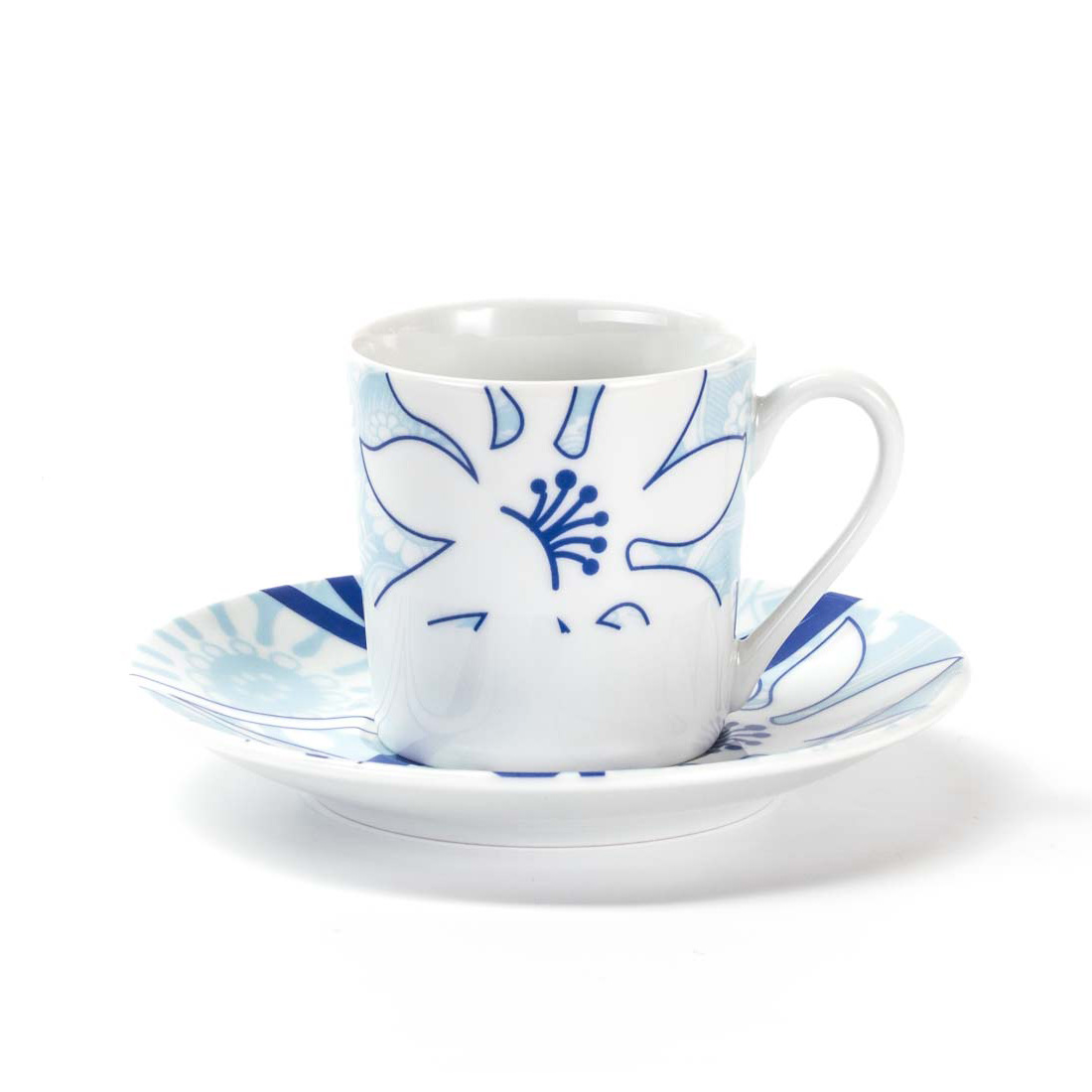 Набор кофейных пар Blue sky, 6 пар, Фарфор, Tunisian Porcelain