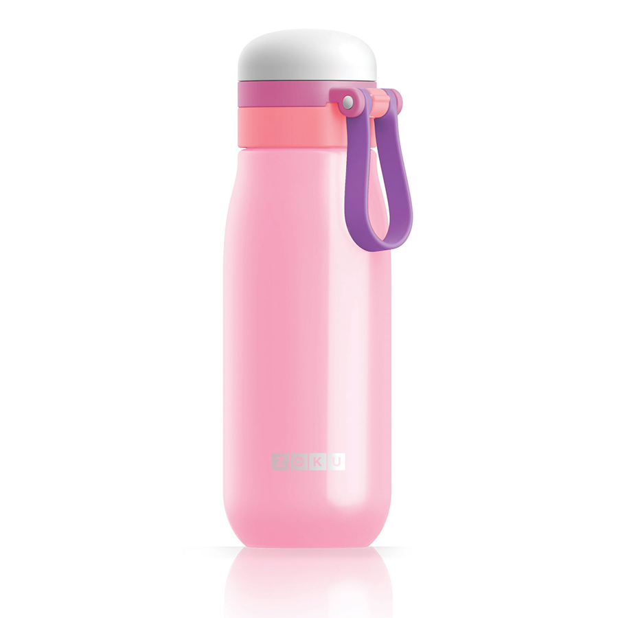 Бутылка для воды Ultralight pink, 500 мл, 7 см, 21 см, Нерж. сталь, Zoku, США