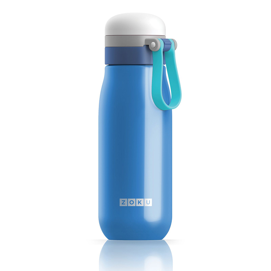 Бутылка для воды Ultralight navy blue, 500 мл, 7 см, 21 см, Нерж. сталь, Zoku, США