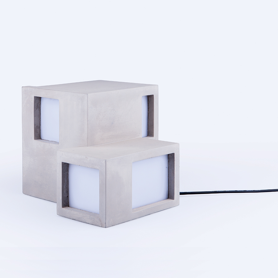 Cube 12. Светильник "куб". Светильник Original Cube. Бетон и светодиоды.
