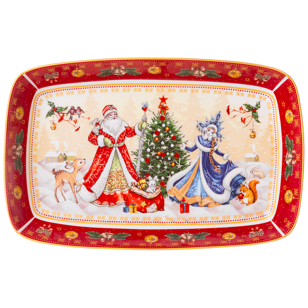  Happy New Year Santa&Snowgirl red, 3019 , , Lefard, , Merry Christmas