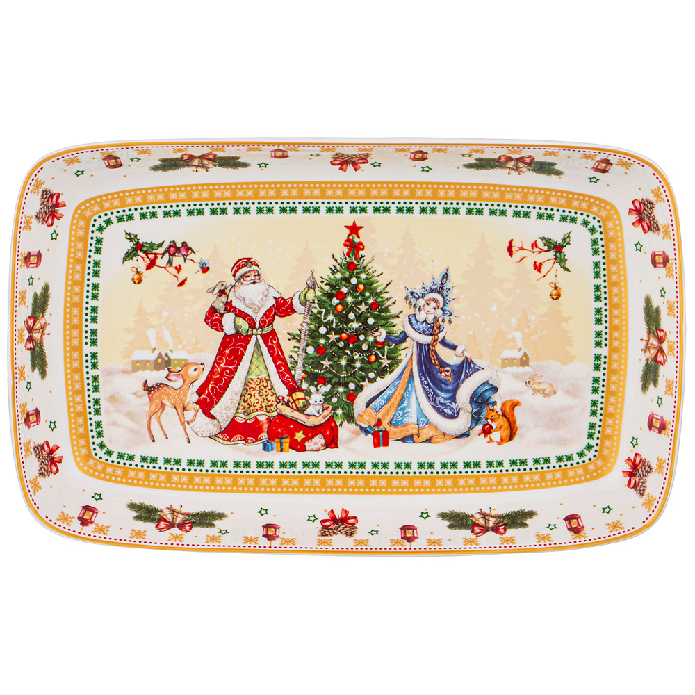  Happy New Year Santa&Snowgirl white, 3019 , , Lefard, , Merry Christmas