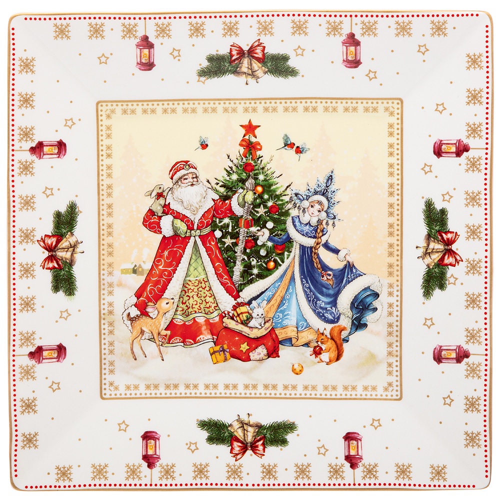   Happy New Year Santa&Snowgirl white, 2222 , , Lefard, , Merry Christmas