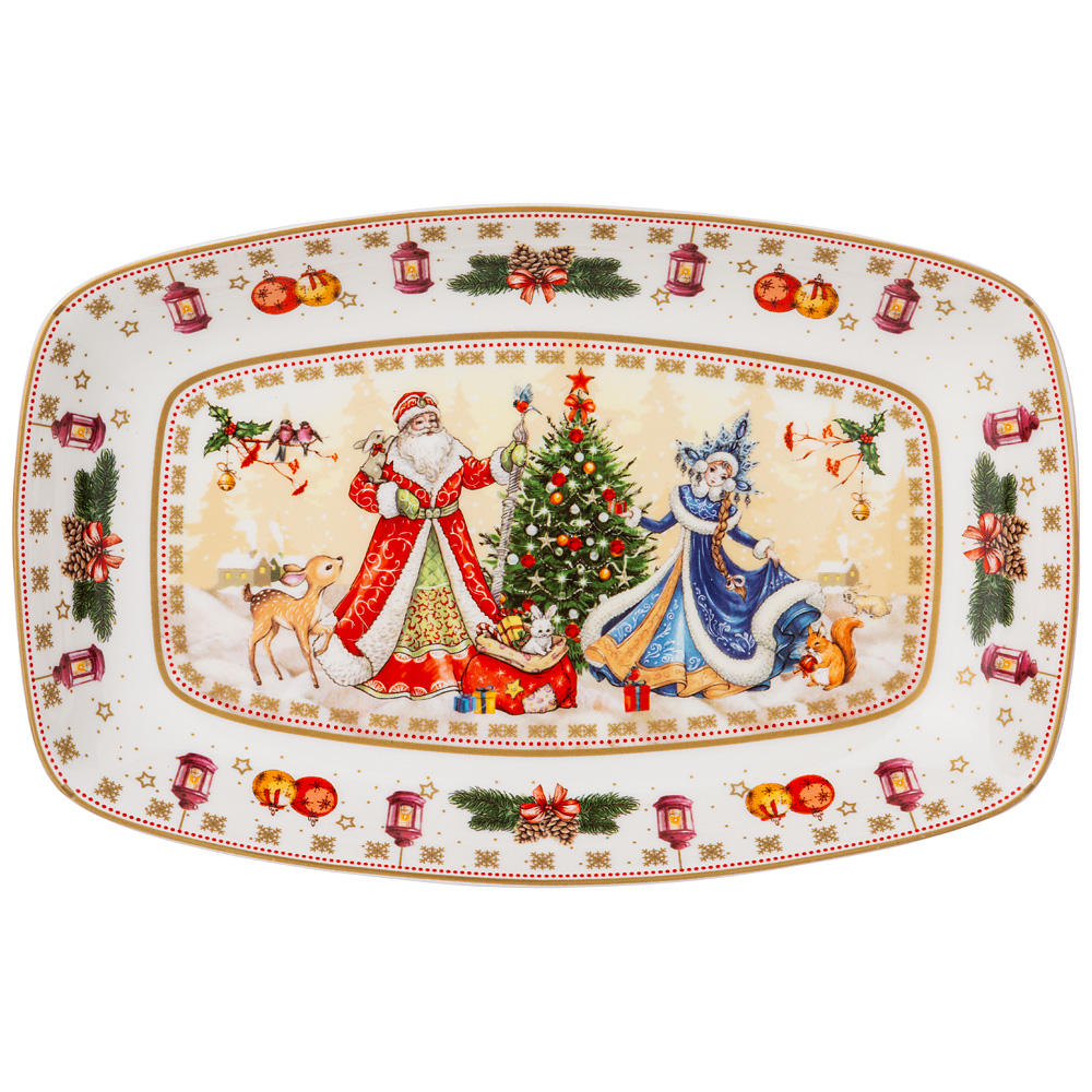   Happy New Year Santa&Snowgirl white, 2516 , , Lefard, , Merry Christmas