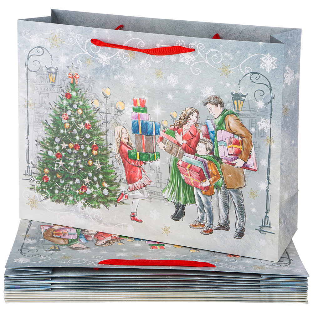 Комплект пакетов подарочных Happy New Year White 47х35х15, 10 шт., 47х34 см, 15 см, Бумага, Lefard, Китай, Merry Christmas Комплект пакетов подарочных Happy New Year White 47х35х15, 10 шт., 47х34 см, 15 см, Бумага, Lefard, Китай, Merry Christmas