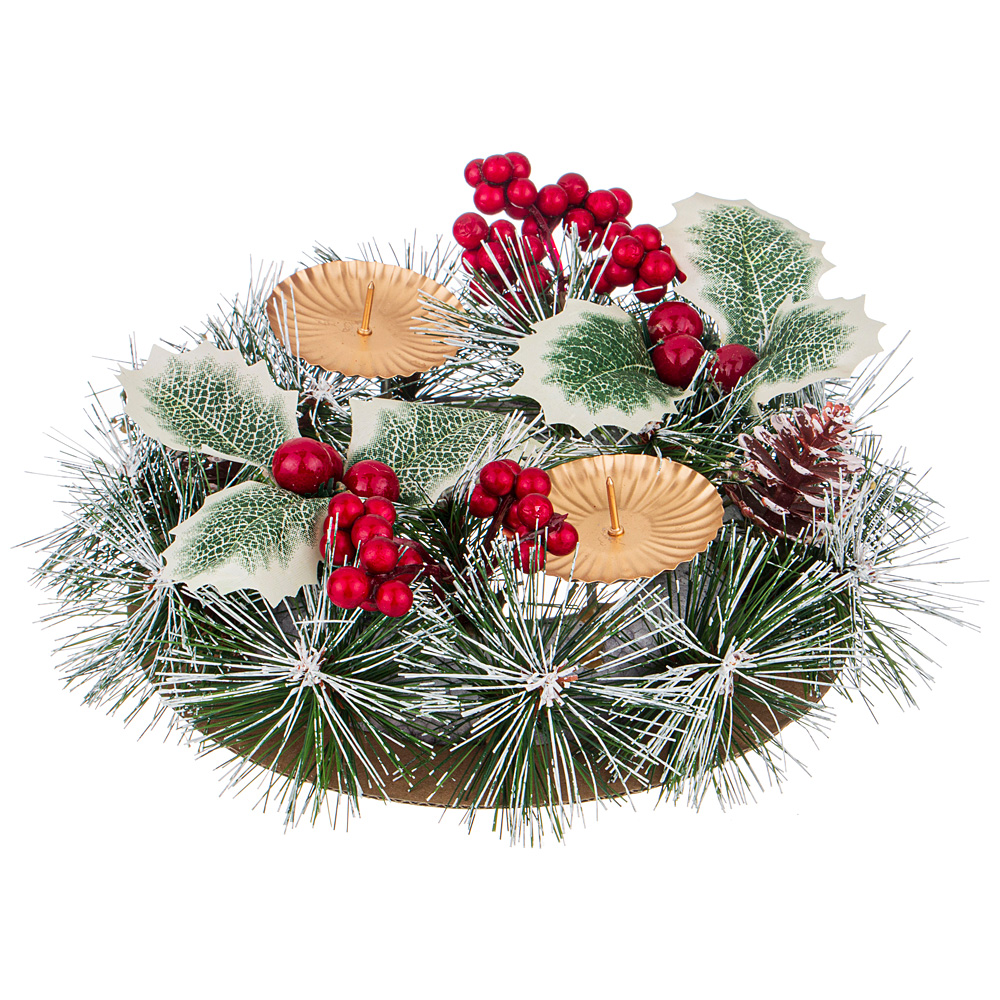     Wreath New Year's branch White, 23 , 8 , , Lefard, 