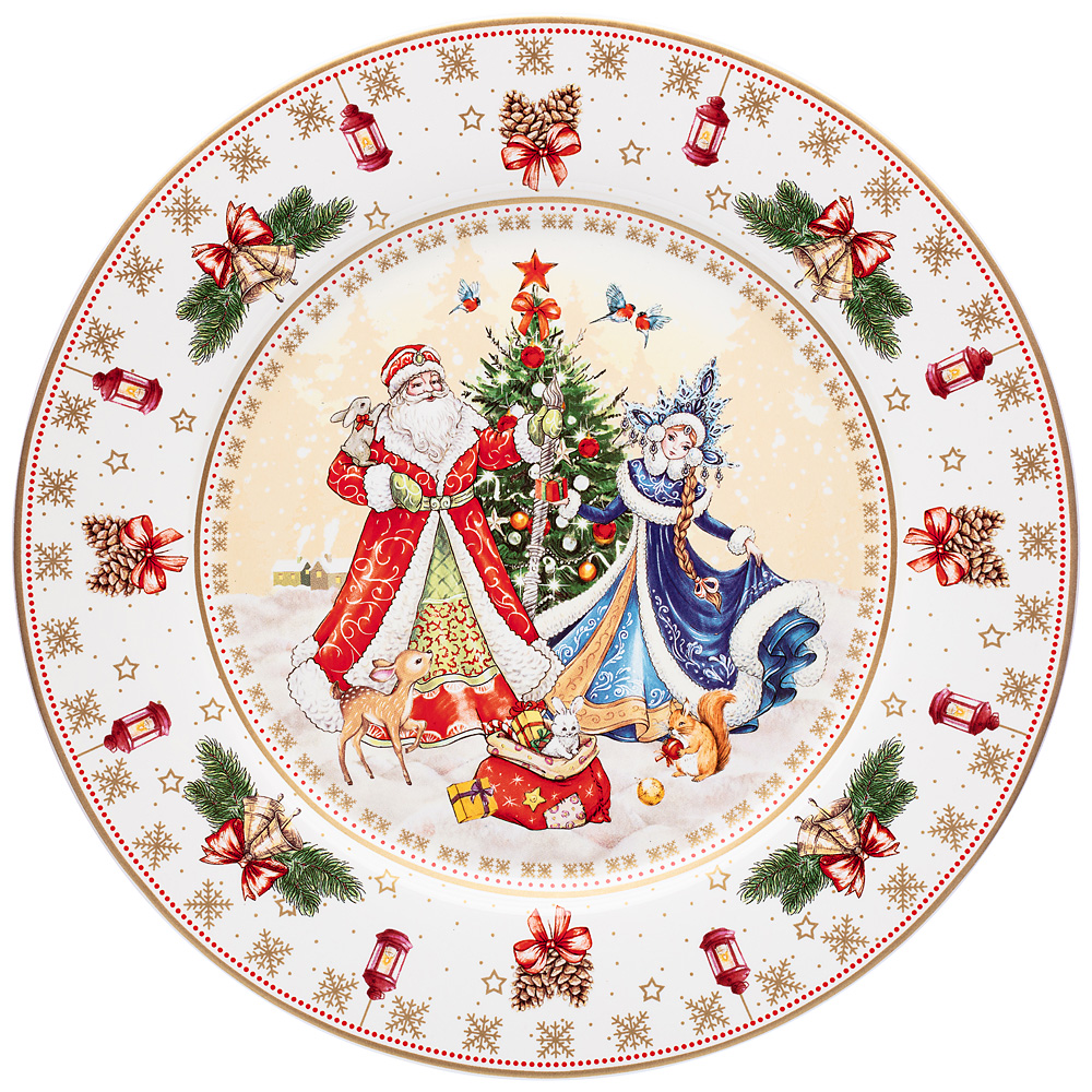   Happy New Year Santa&Snowgirl white, 26 , , Lefard, , Merry Christmas