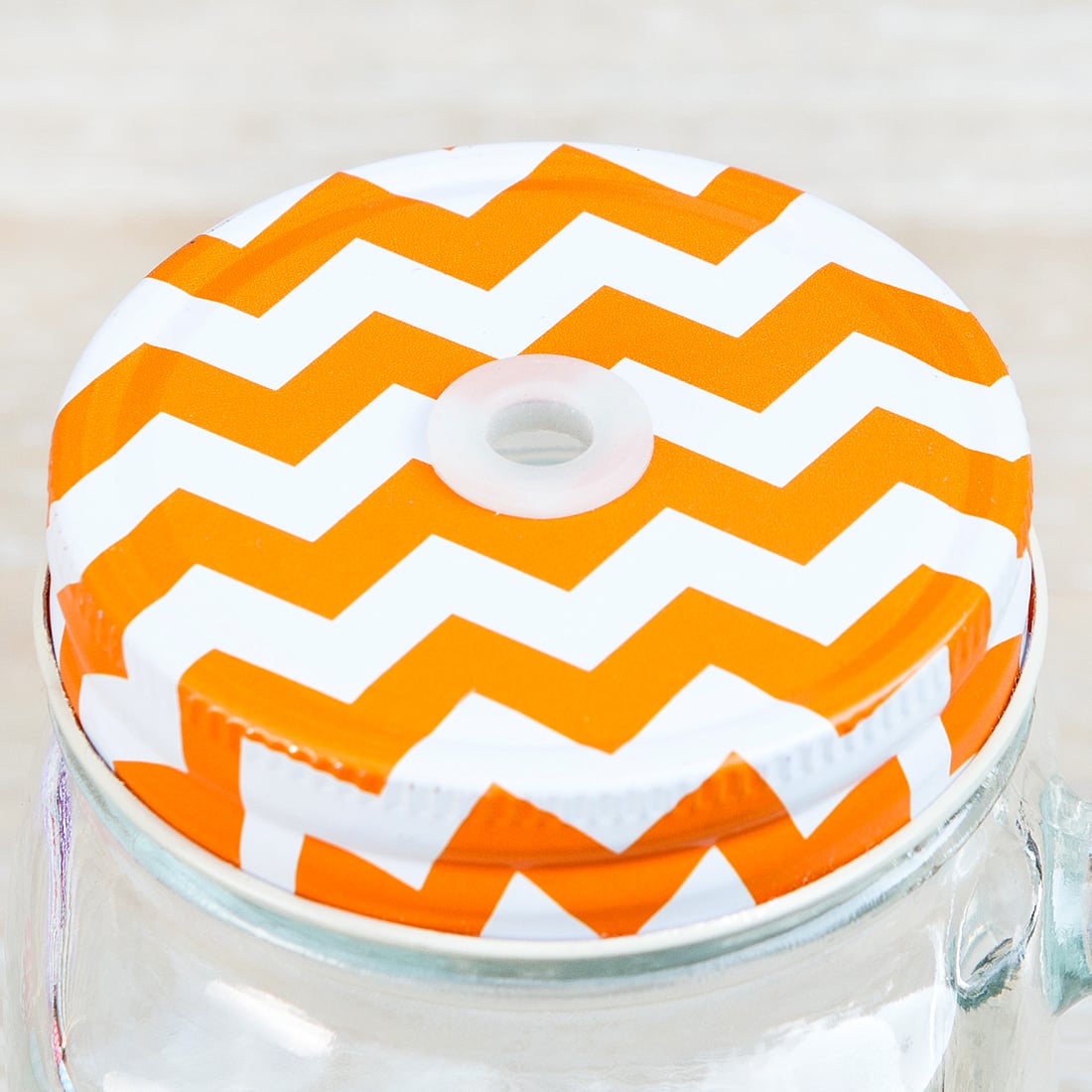    Orange Zigzag, 7,5 , , Mason Jar, 