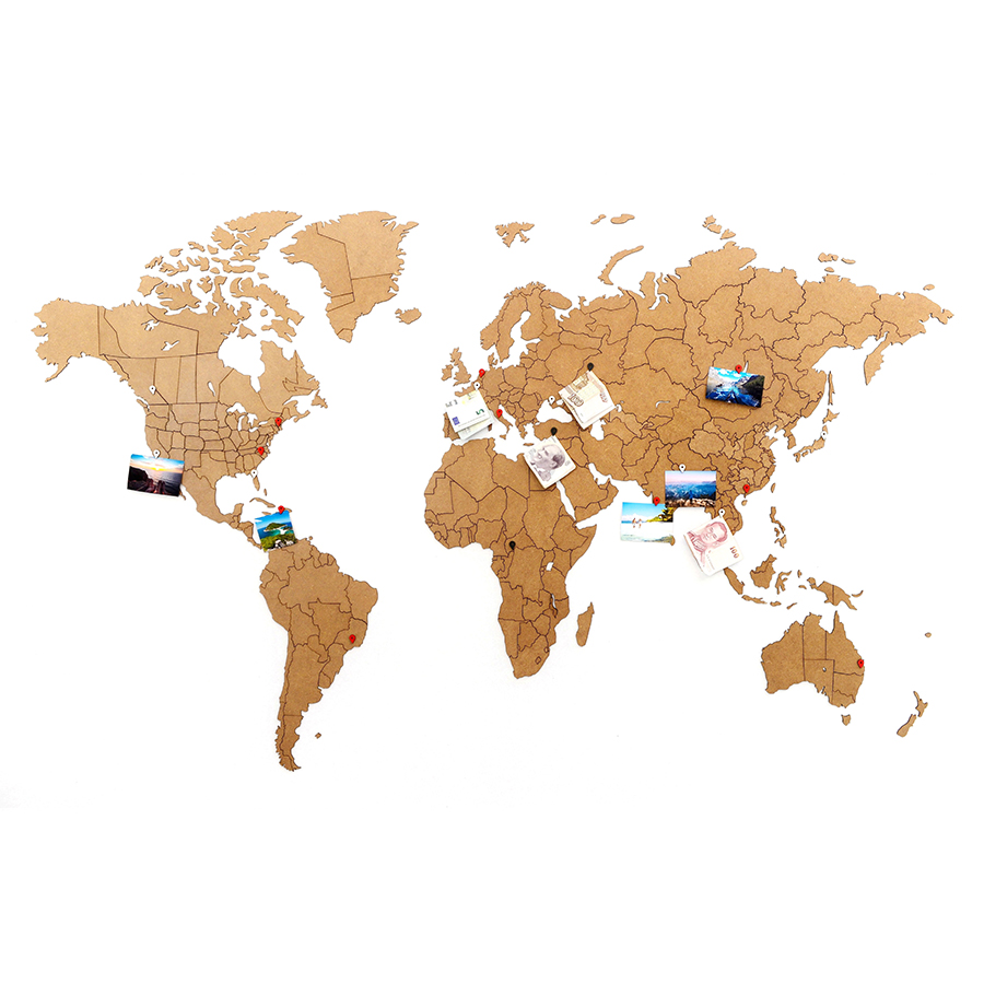  World map Brown, 90x150 , , Mimi, 