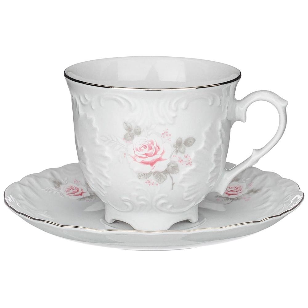   Rococo Gentle Rose white 250, 17 , 10 , 250 , , Polskie Fabryki Porcelany, 