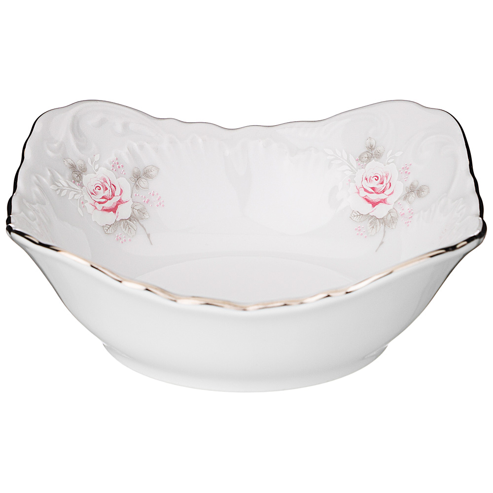  Rococo Gentle Rose white 14, 14 , 5 , , Polskie Fabryki Porcelany, 