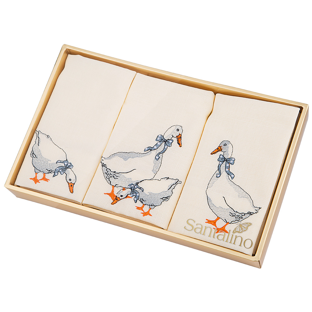   Geese chamnpagne, 3 ., 40x40 , , Santalino, , Geese