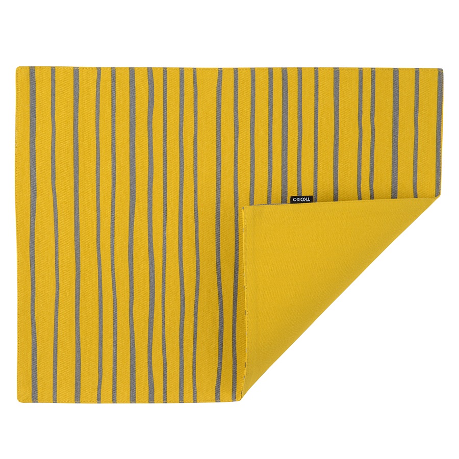 Cалфетка двухсторонняя под приборы Prairie Mustard Stripes, 35х45 см, Хлопок, Tkano, Россия