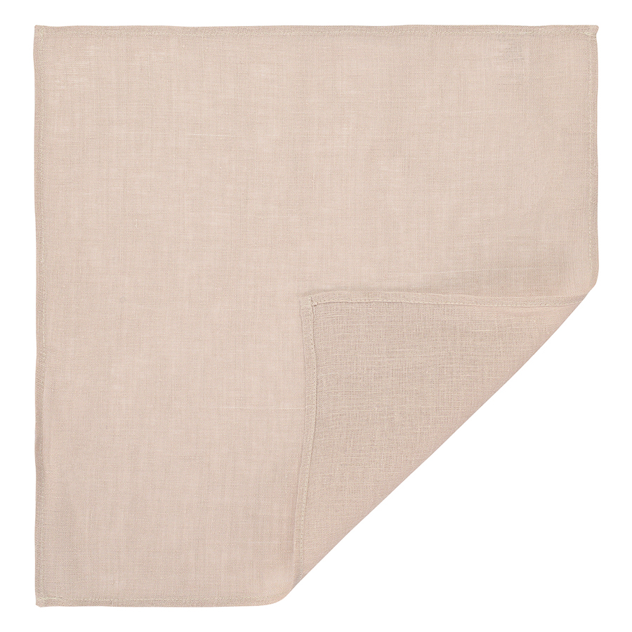Индивидуальная скатерть Essential Washed Linen beige 45, 45х45 см, Лён, Tkano, Россия