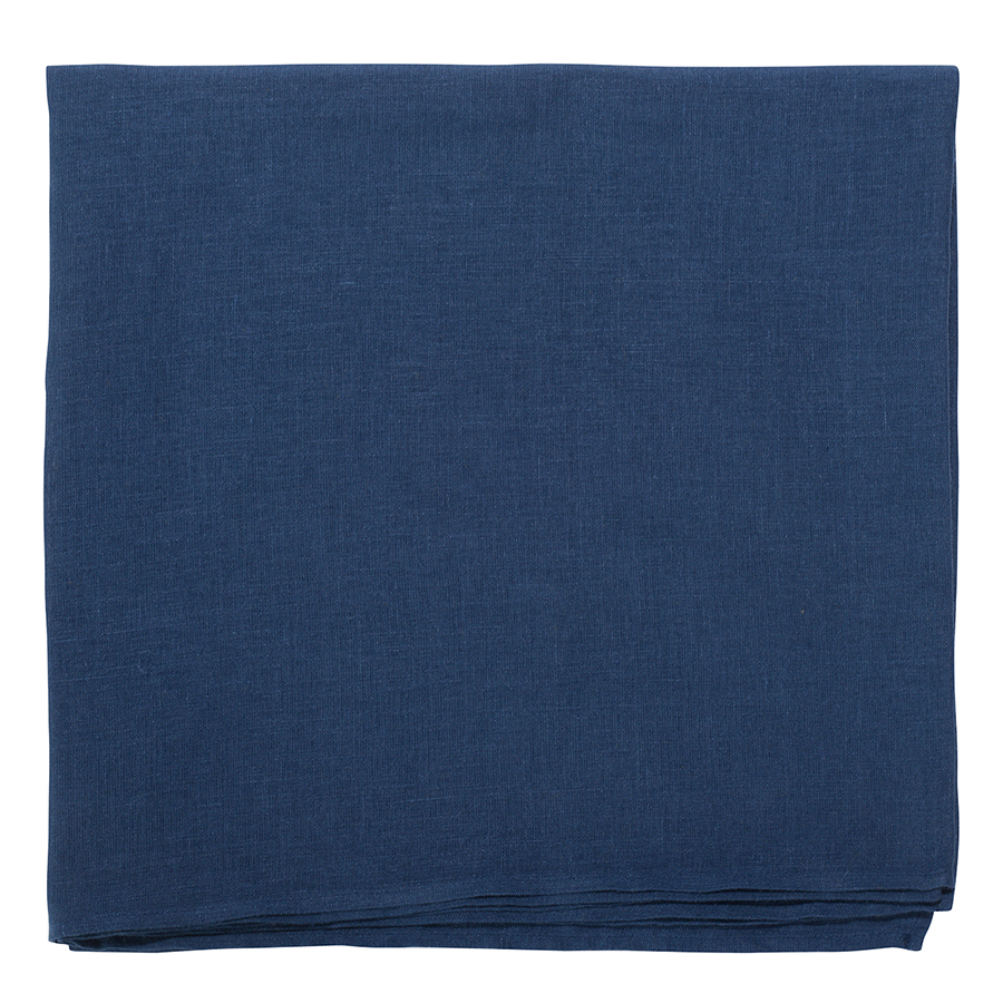 Скатерть Essential Washed Linen blue 170, 170x170 см, Лён, Tkano, Россия