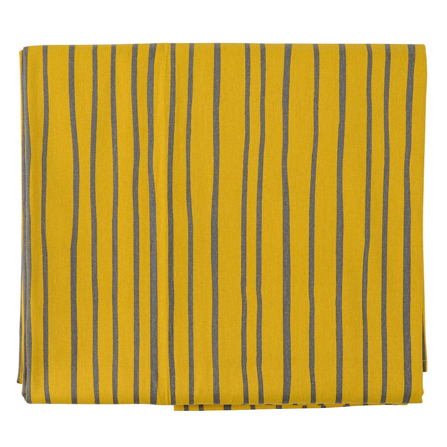 Скатерть из хлопка Prairie Mustard Stripes 250, 170x250 см, Хлопок, Tkano, Россия