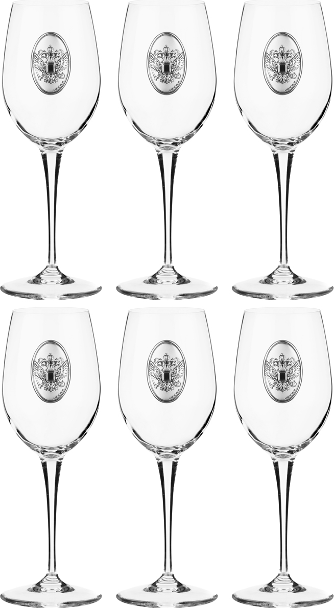 Набор бокалов для вина Russia 300, 6 шт., 300 мл, 22 см, Стекло, Acampora, Италия