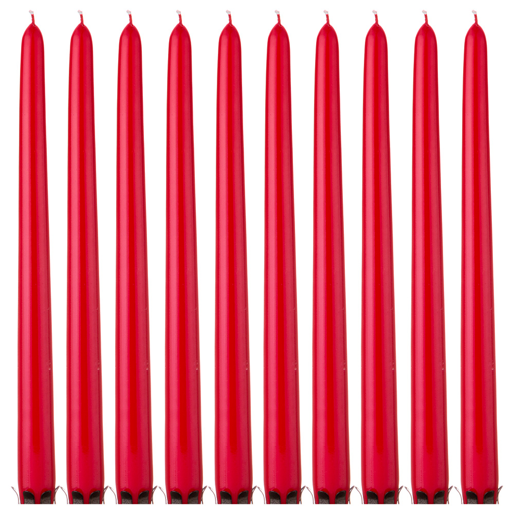 Набор свечей Red, 10 шт., 29 см, Парафин, Adpal, Польша