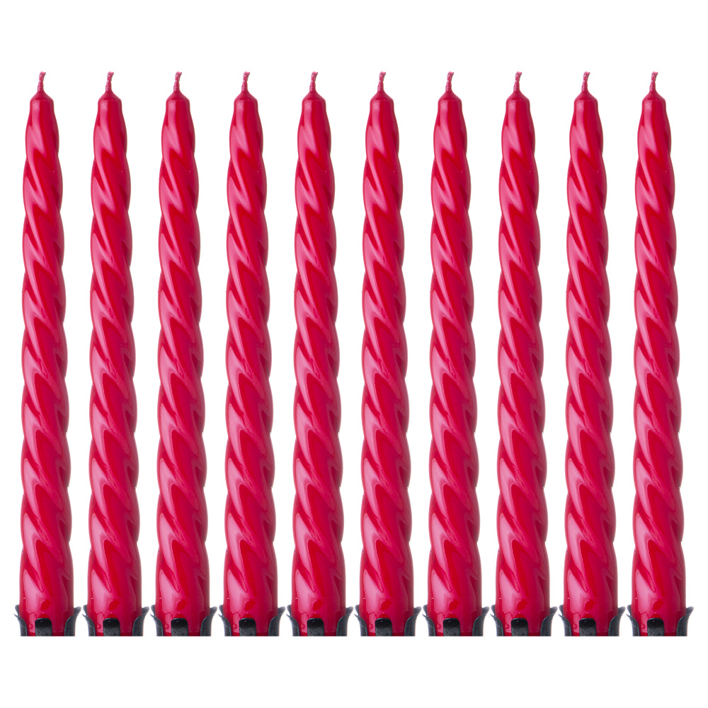 Набор свечей Red, 10 шт., 23 см, Парафин, Adpal, Польша