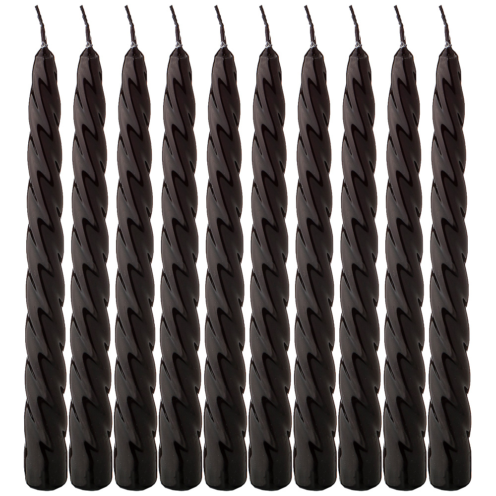 Набор свечей Lacquer black, 10 шт., 23 см, Парафин, Adpal, Польша