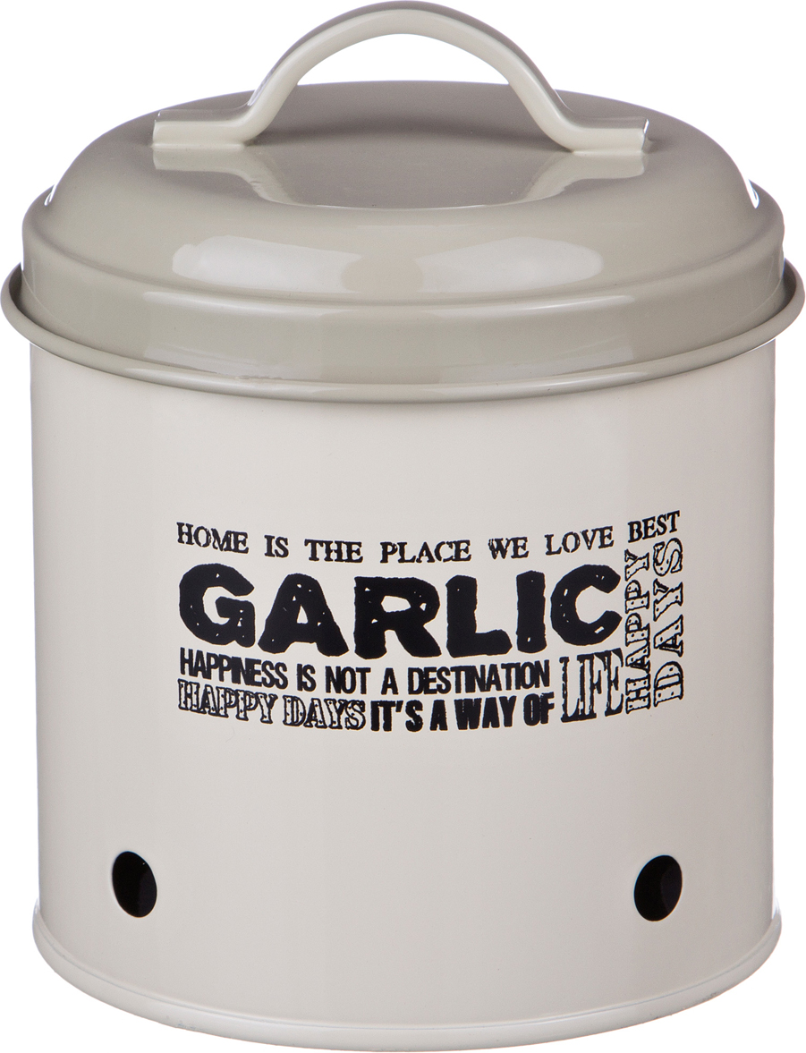 Банка для хранения Be happy Garlic, 11 см, 11 см, Нерж. сталь, Agness, Германия, Be happy