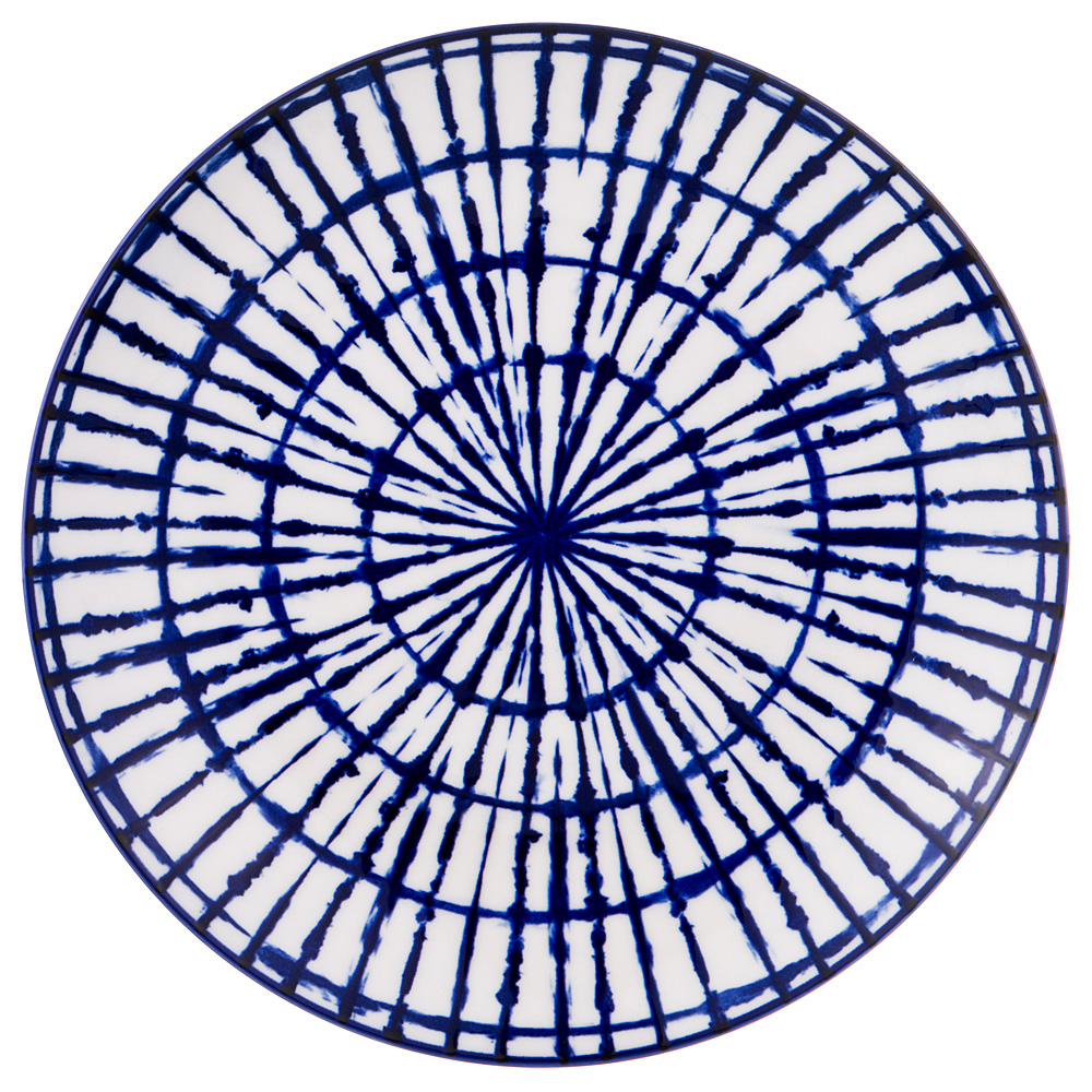 Десертная тарелка Glass window blue, 20 см, Керамика, Agness, Германия