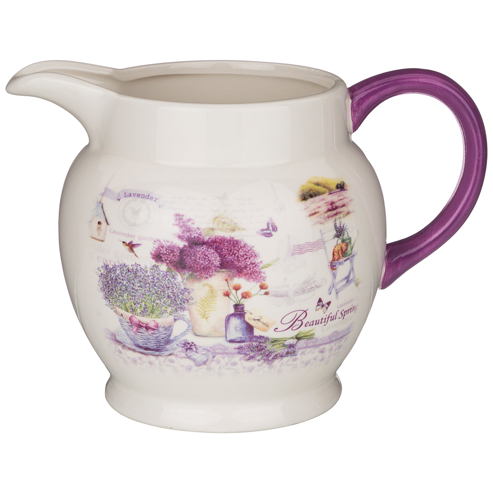 Кувшин Lavender spring 1, 1 л, 15 см, 17 см, Керамика, Agness, Китай