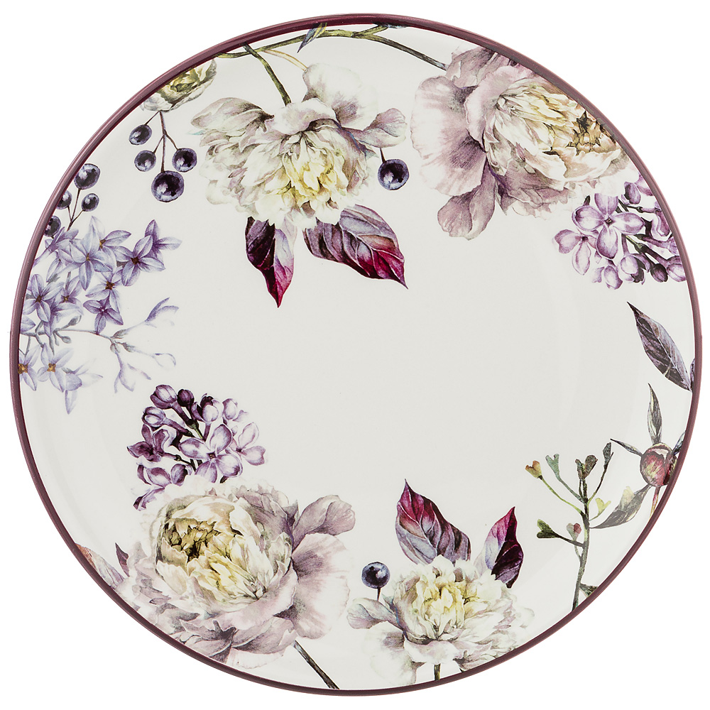 Тарелка обеденная Wine purple, 26 см, Доломитовая керамика, Agness, Китай