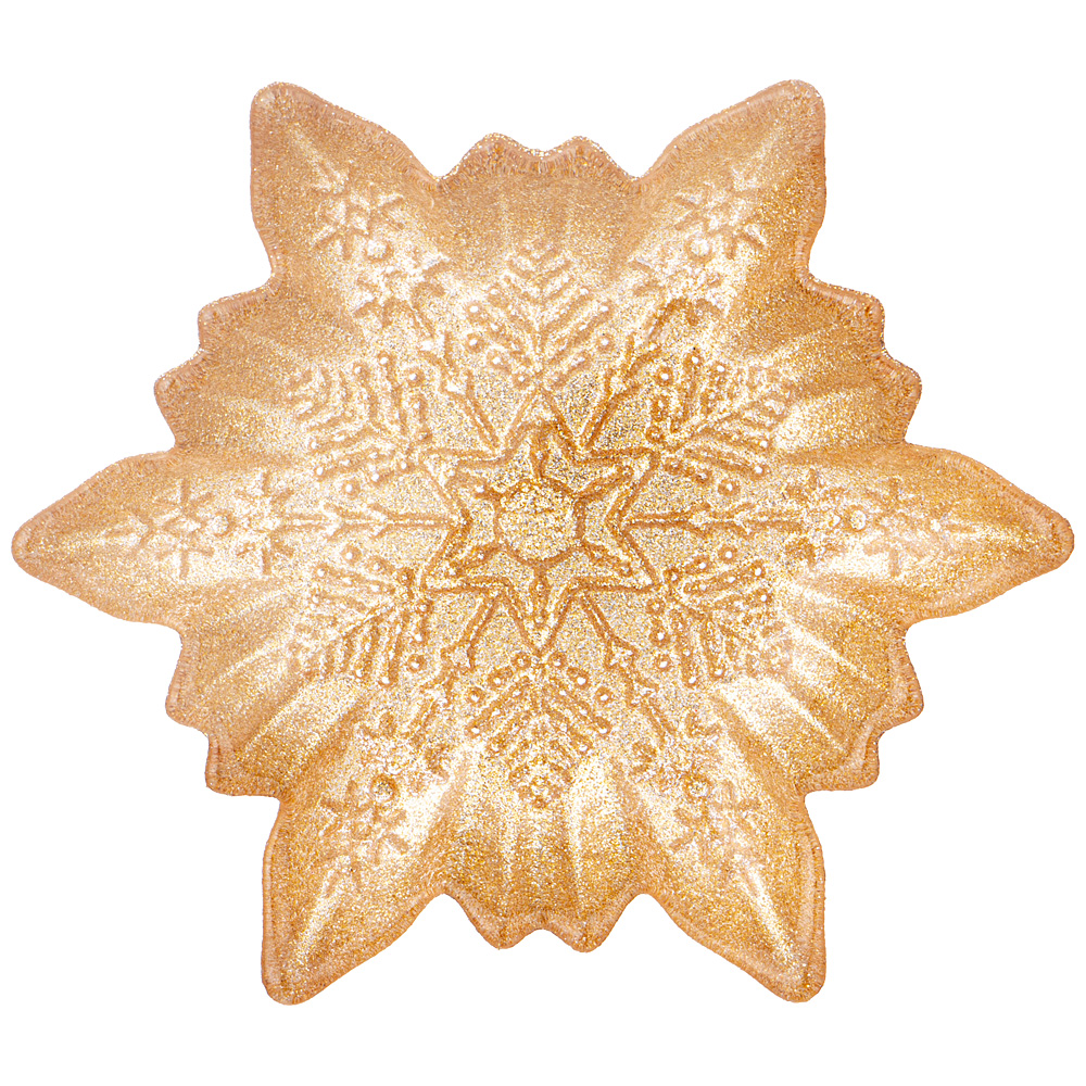  Glamor glass Snowflake gold 17, 17 , , 