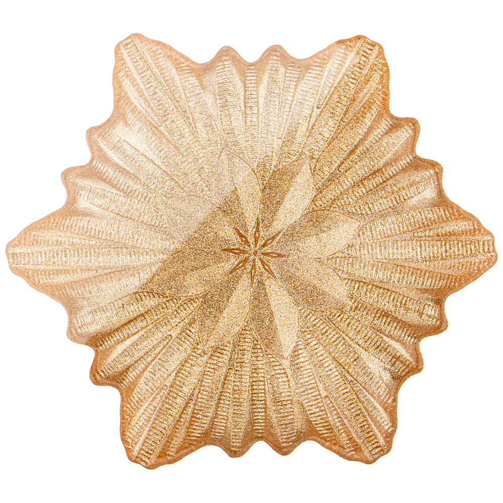  Glamor glass Snowflake gold 25, 25 , , 