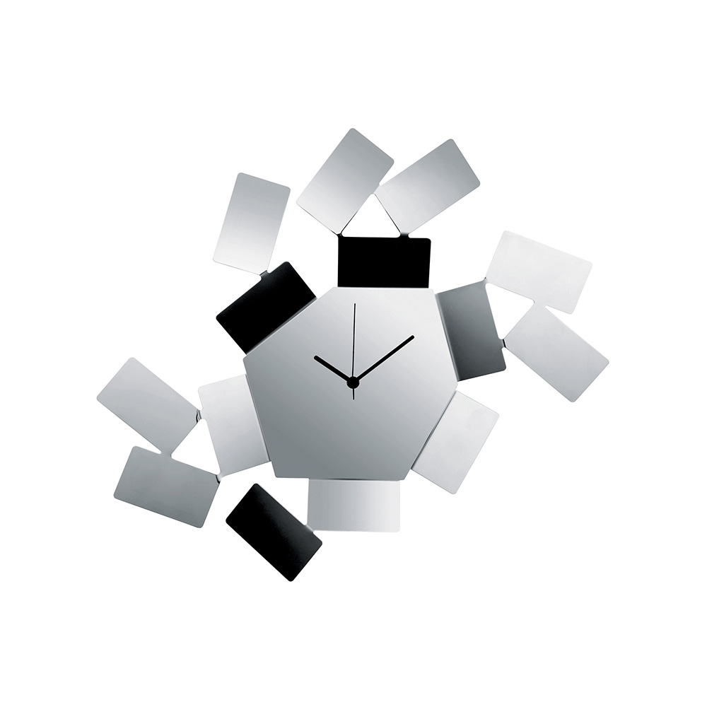 Часы настенные Stanza Scirocco grigio, 34х46 см, Нерж. сталь, Alessi, Италия