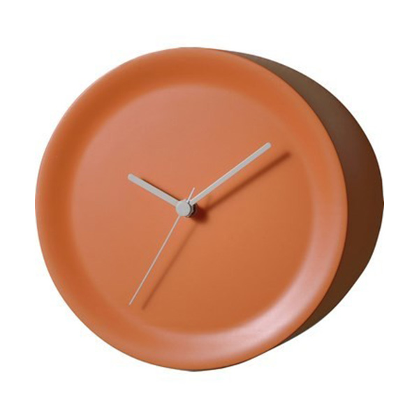 Часы угловые Ora Out orange, 21 см, Пластик, Alessi, Италия