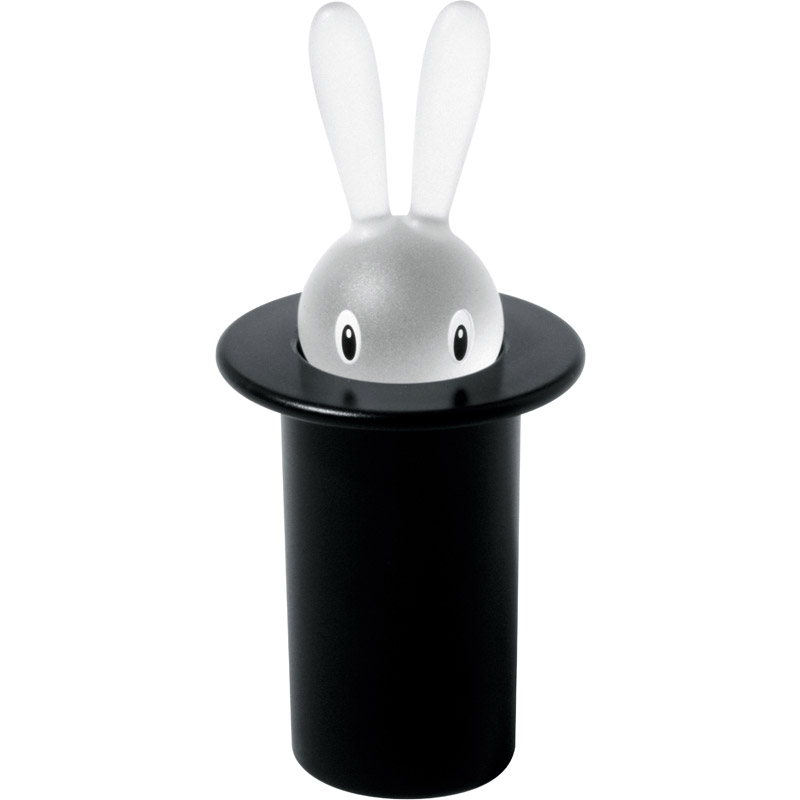 Футляр для зубочисток Magic bunny black, 8 см, 14 см, Пластик, Alessi, Италия
