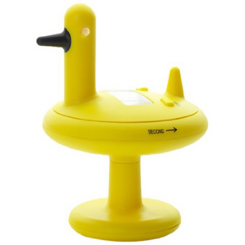 Кухонный таймер Duck Yellow, 10 см, 13 см, Пластик, Alessi, Италия