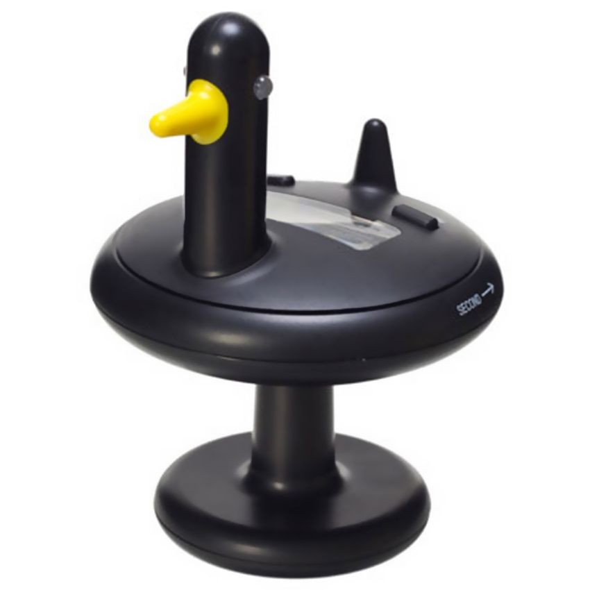 Кухонный таймер Duck black, 10 см, 14 см, Пластик, Alessi, Италия