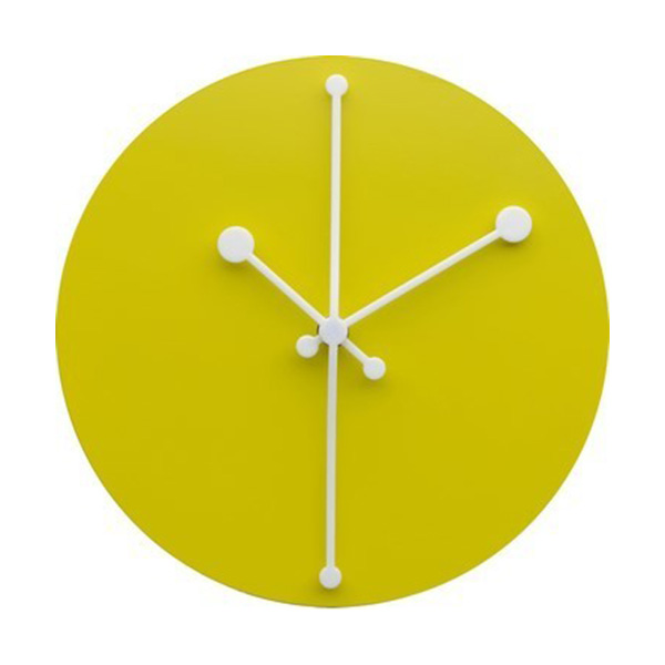 Настенные часы Dotty Yellow, 20 см, Металл, Alessi, Италия