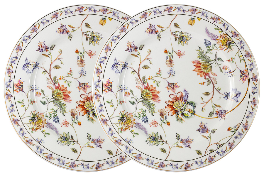 Тарелки обеденные Flora porcelain white, 2 шт., 27 см, Фарфор, Anna Lafarg Primavera, Китай, Flora porcelain