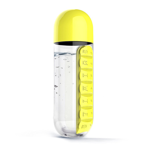 Бутылка-органайзер Asobu In Style Yellow, 600 мл, 8 см, 24 см, Пластик, Asobu