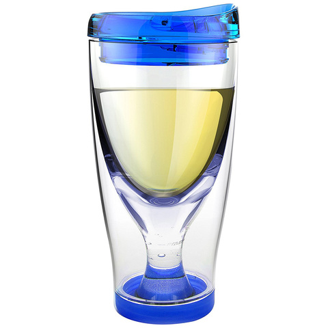 Термобокал Asobu Ice Vino 2 Go Blue, 480 мл, 9 см, 18,5 см, Пластик, Asobu