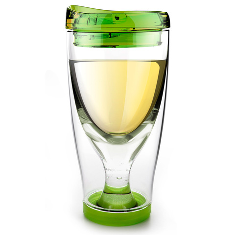 Термобокал Asobu Ice Vino 2 Go Green, 480 мл, 9 см, 18,5 см, Пластик, Asobu