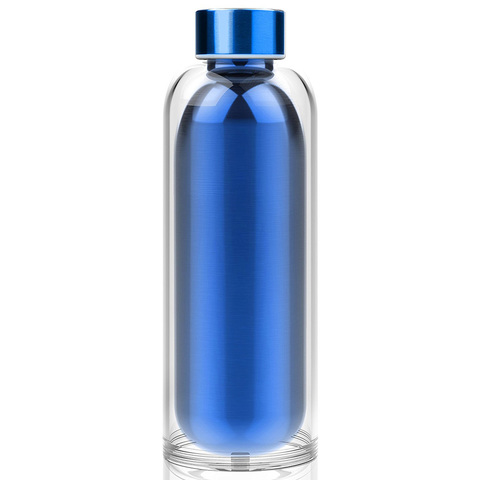 Термобутылка Asobu Escape Blue, 500 мл, 8,2 см, 20,5 см, Нерж. сталь, Пластик, Asobu