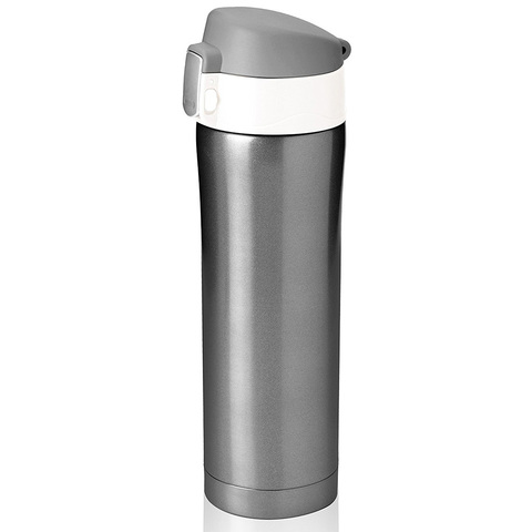 Термокружка Asobu Diva Cup Grey, 450 мл, 7,5 см, 24,5 см, Нерж. сталь, Asobu