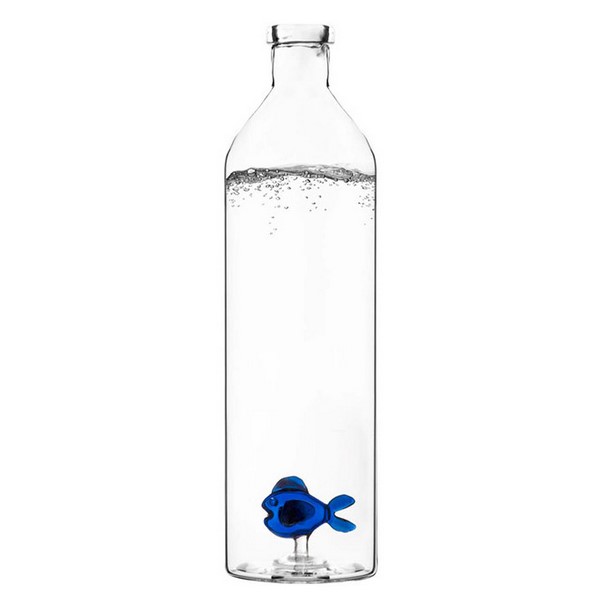 Бутылка для воды Blue Fish, 1,2 л, 30 см, 9 см, Стекло, Balvi, Испания