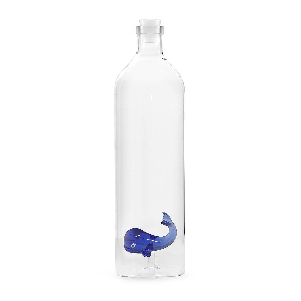 Бутылка для воды Blue Whale, 1,2 л, 30 см, Стекло, Balvi, Испания