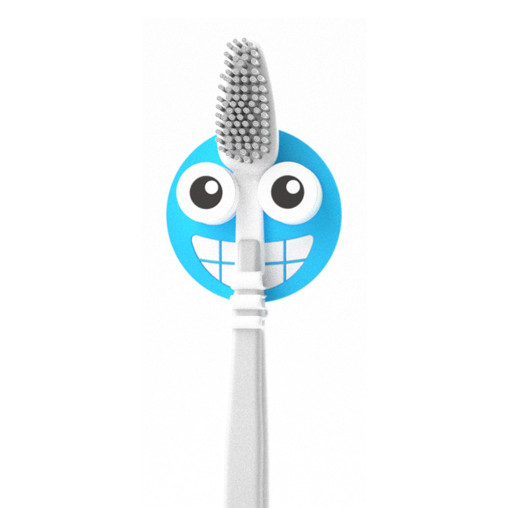 Держатель для зубной щётки Emoji blue, 5 см, Пластик, Balvi, Испания