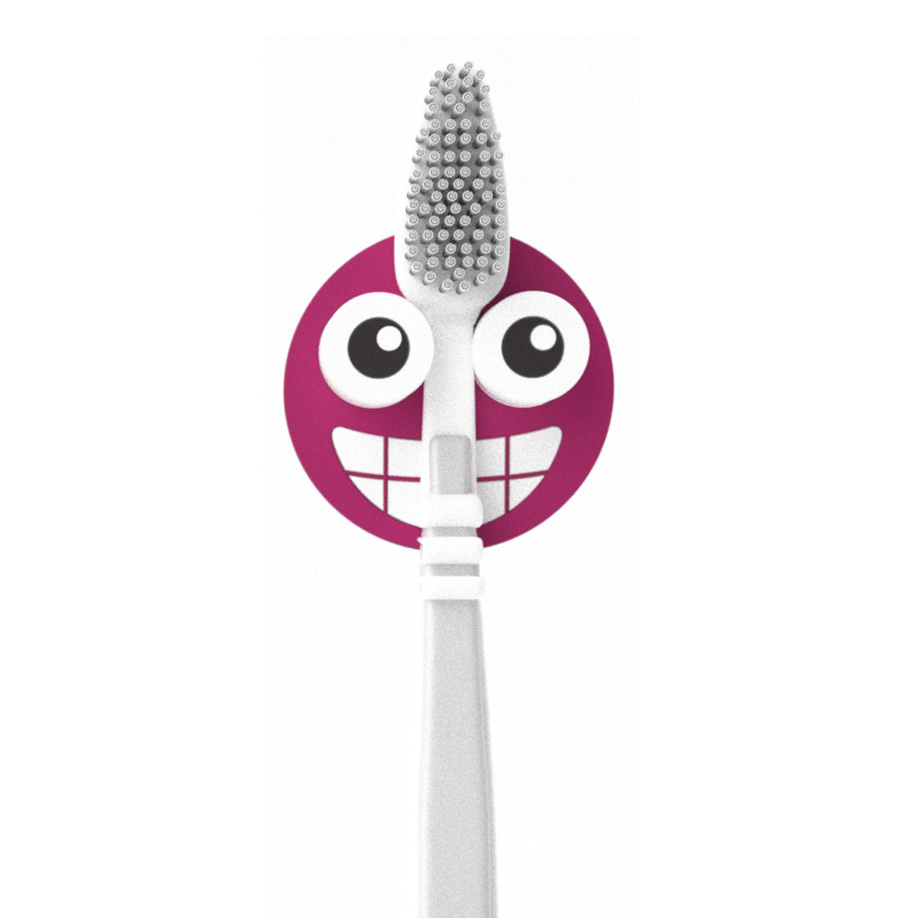 Держатель для зубной щётки Emoji violet, 5 см, Пластик, Balvi, Испания