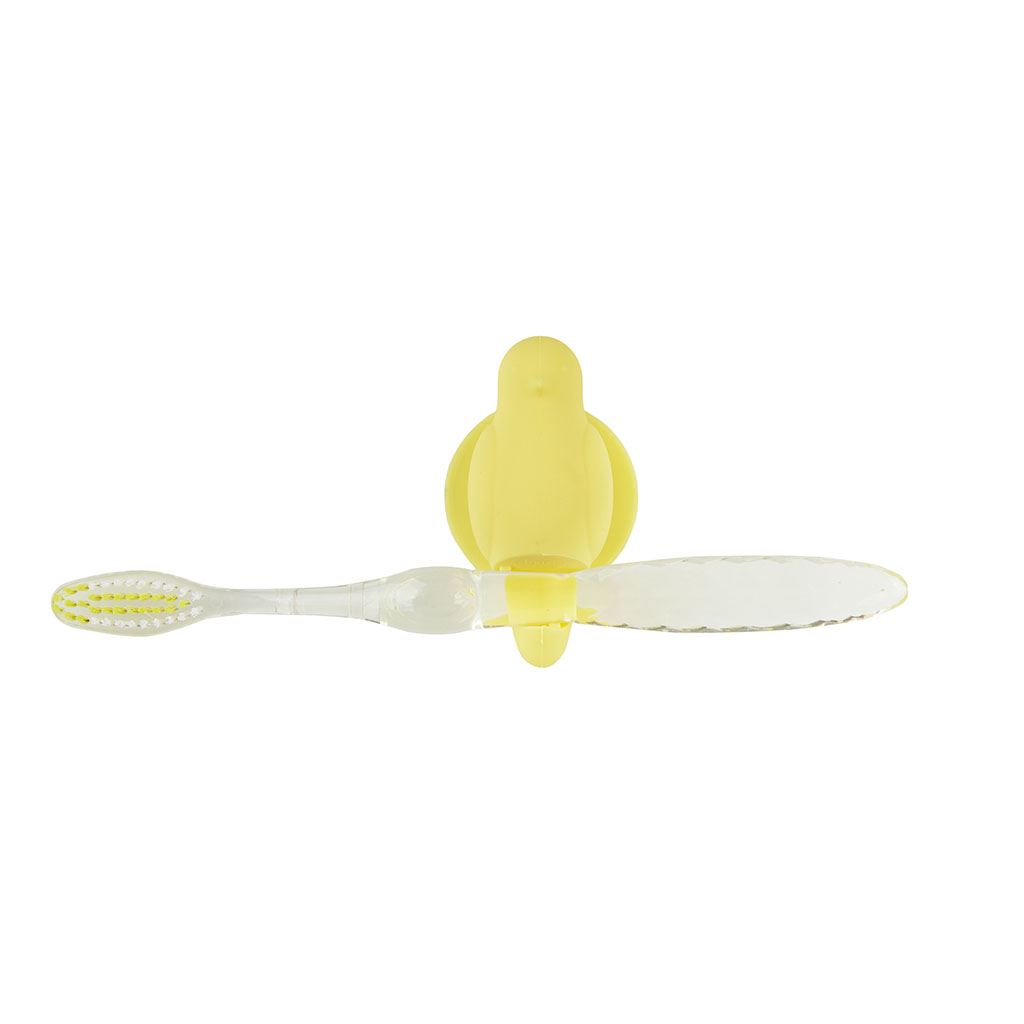 Держатель для зубной щётки Birdie Yellow, 4х4 см, 7,5 см, Силикон, Balvi, Испания, Birdie